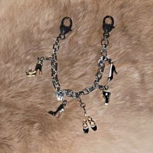 Silver and Gold Bag Shoe Charm